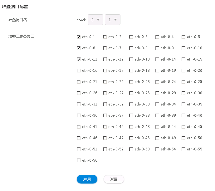 Stack端口配置